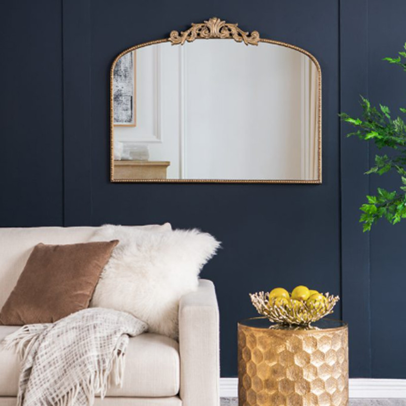 Artekko Artekko Dia Χρυσός Μεταλλικός Καθρέπτης Τοίχου (101.6x3.8x79.3)cm 82193-GOLD-DS