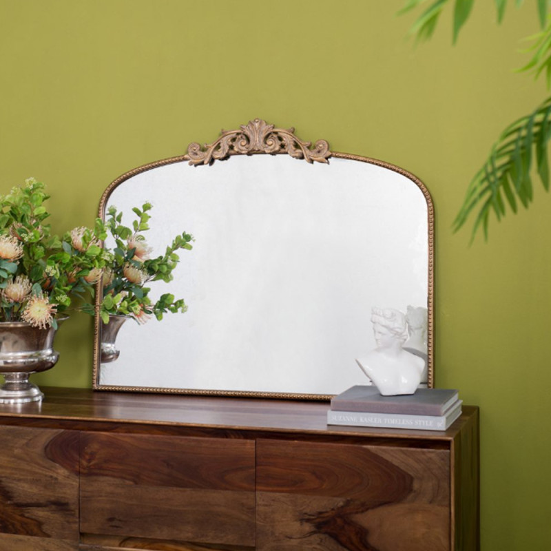 Artekko Artekko Dia Χρυσός Μεταλλικός Καθρέπτης Τοίχου (101.6x3.8x79.3)cm 82193-GOLD-DS