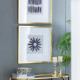 Artekko Artekko Mosaic Πίνακες με Διακοσμητικό Μοβ Αχάτη σε Χρυσή Κορνίζα (60x60x3)cm 2pcs 82765