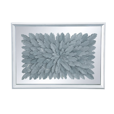 Artekko Artekko Witsiay Διακοσμητικό Τοίχου Γκρι Άνθος σε Καθρεφτένιο Φόντο (50x70x5)cm 82825