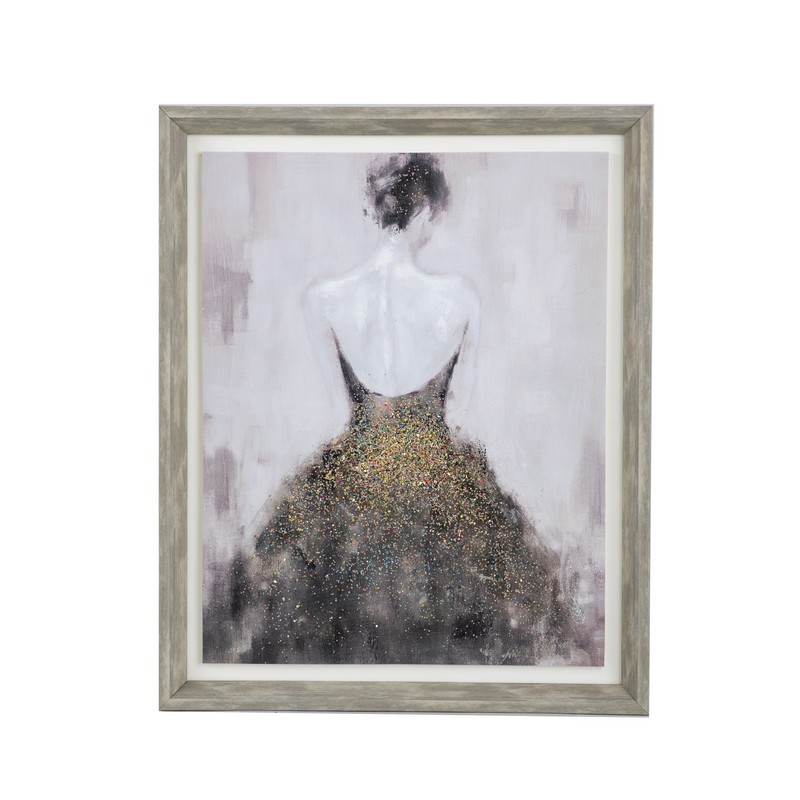 Artekko Artekko Glitter Πολύχρωμος MDF Πίνακας σε Καμβά (43.6x53.6x3)cm 82834