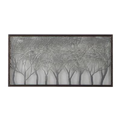 Artekko Artekko Shith Διακοσμητικό Τοίχου Πίνακας Δέντρα με Καφέ Κορνίζα (100x50x3)cm 82888