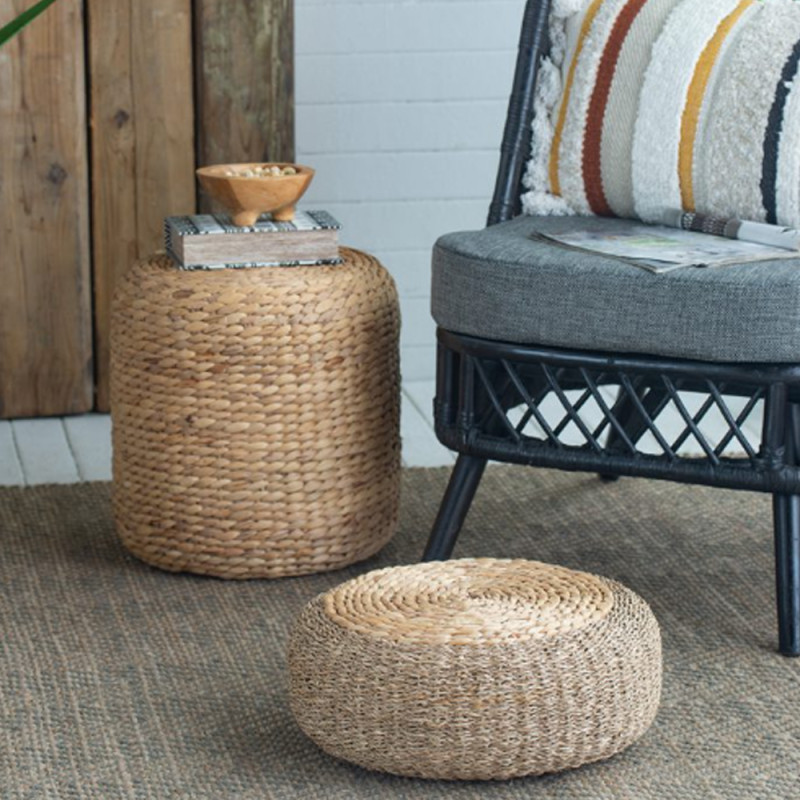 Artekko Artekko Hyacinth Σκαμπό από Υάκινθο Νερού (37x37x37)cm 83273