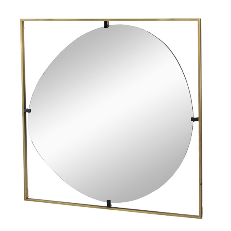 Artekko Artekko Irregular Χρυσός Μεταλλικός Καθρέπτης Τοίχου (81x81x2)cm 83478-DS