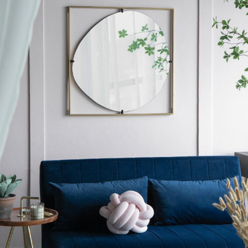 Artekko Artekko Irregular Χρυσός Μεταλλικός Καθρέπτης Τοίχου (81x81x2)cm 83478-DS