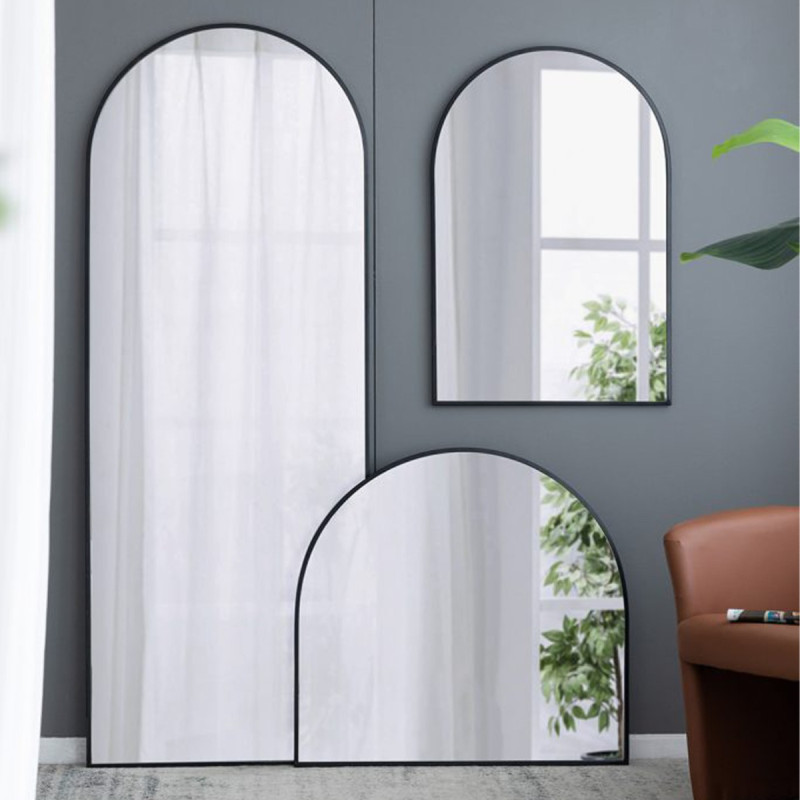 Artekko Artekko Dia Μαύρος Μεταλλικός Καθρέπτης Δαπέδου (71.1x2.5x188)cm 83634-BLAC