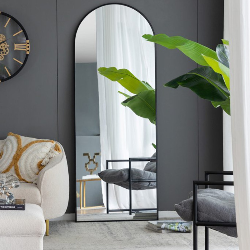 Artekko Artekko Dia Μαύρος Μεταλλικός Καθρέπτης Δαπέδου (71.1x2.5x188)cm 83634-BLAC