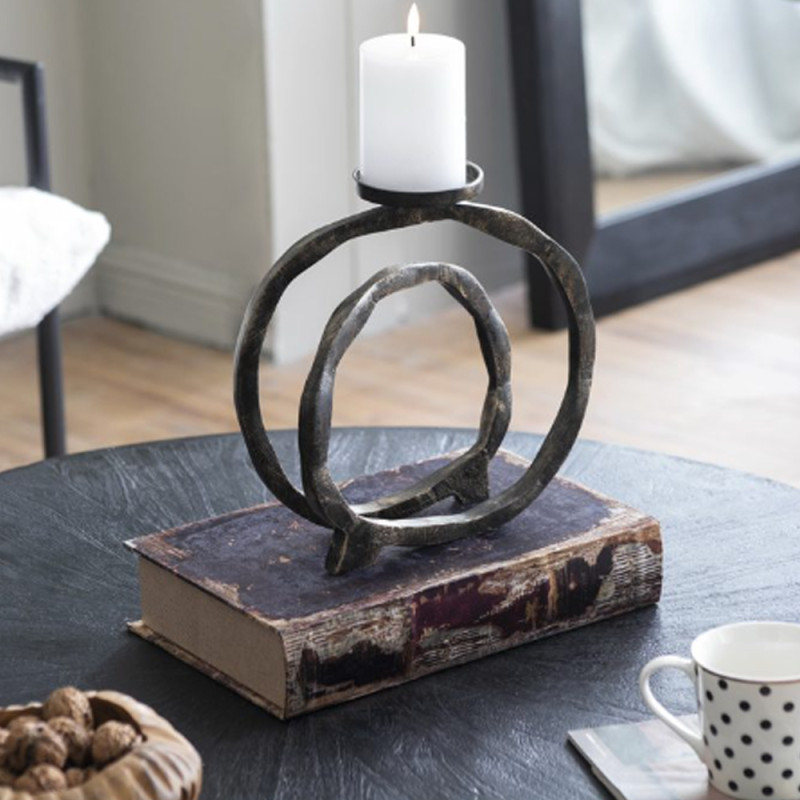 Artekko Artekko Trophy Μεταλλικό Κηροπήγιο σε Καφέ Μπρονζέ Αποχρώσεις (26.7x10.2x27.9)cm 84666