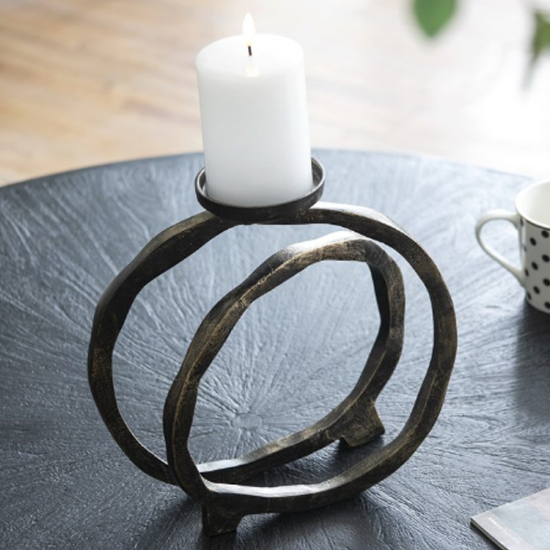 Artekko Artekko Trophy Μεταλλικό Κηροπήγιο σε Καφέ Μπρονζέ Αποχρώσεις (26.7x10.2x27.9)cm 84666