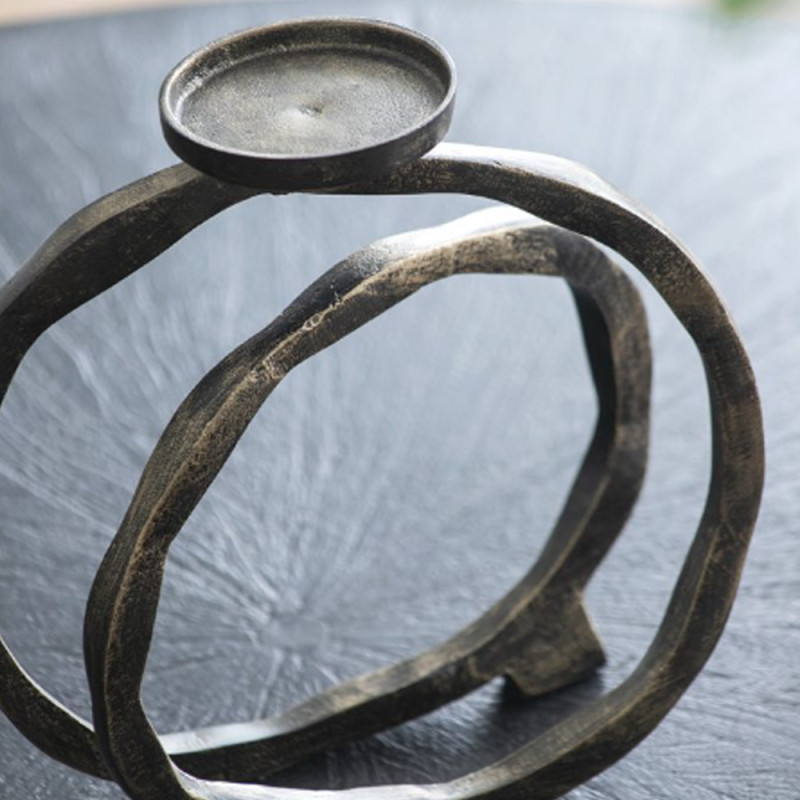 Artekko Artekko Trophy Μεταλλικό Κηροπήγιο σε Καφέ Μπρονζέ Αποχρώσεις (26.7x10.2x27.9)cm 84666