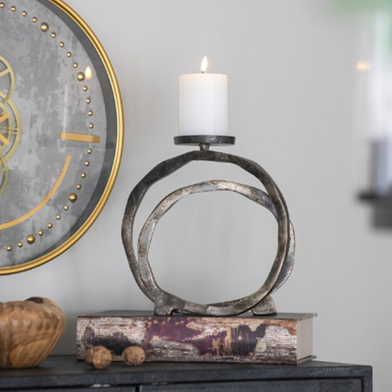 Artekko Artekko Trophy Μεταλλικό Κηροπήγιο σε Καφέ Μπρονζέ Αποχρώσεις (26.7x10.2x27.9)cm 84666