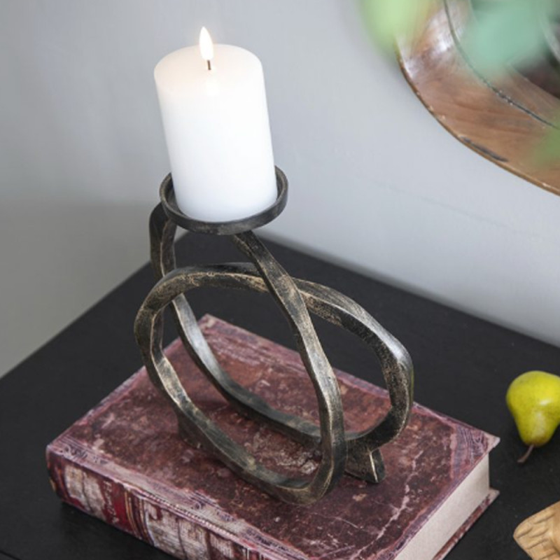 Artekko Artekko Trophy Μεταλλικό Κηροπήγιο σε Καφέ Μπρονζέ Αποχρώσεις (26.7x10.2x27.9)cm 84666