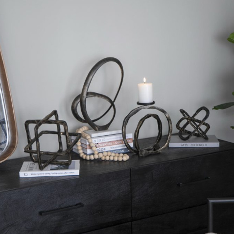 Artekko Artekko Trophy Μεταλλικό Κηροπήγιο σε Καφέ Μπρονζέ Αποχρώσεις (26.7x10.2x27.9)cm 84666