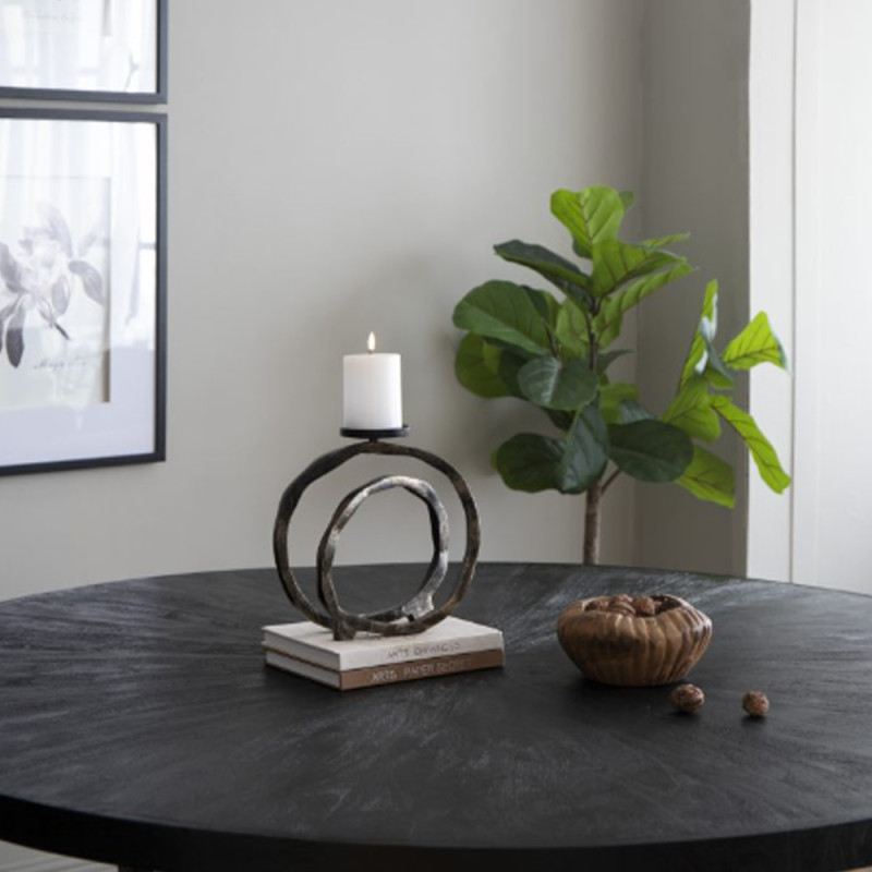 Artekko Artekko Trophy Μεταλλικό Κηροπήγιο σε Καφέ Μπρονζέ Αποχρώσεις (26.7x10.2x27.9)cm 84666