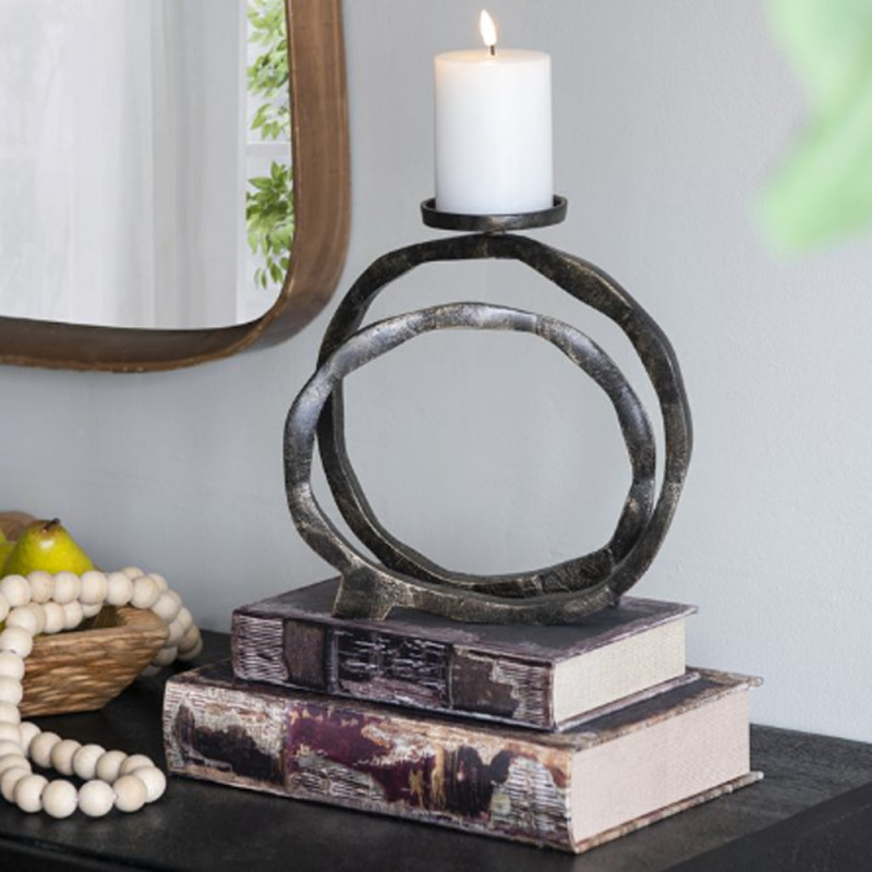 Artekko Artekko Trophy Μεταλλικό Κηροπήγιο σε Καφέ Μπρονζέ Αποχρώσεις (26.7x10.2x27.9)cm 84666