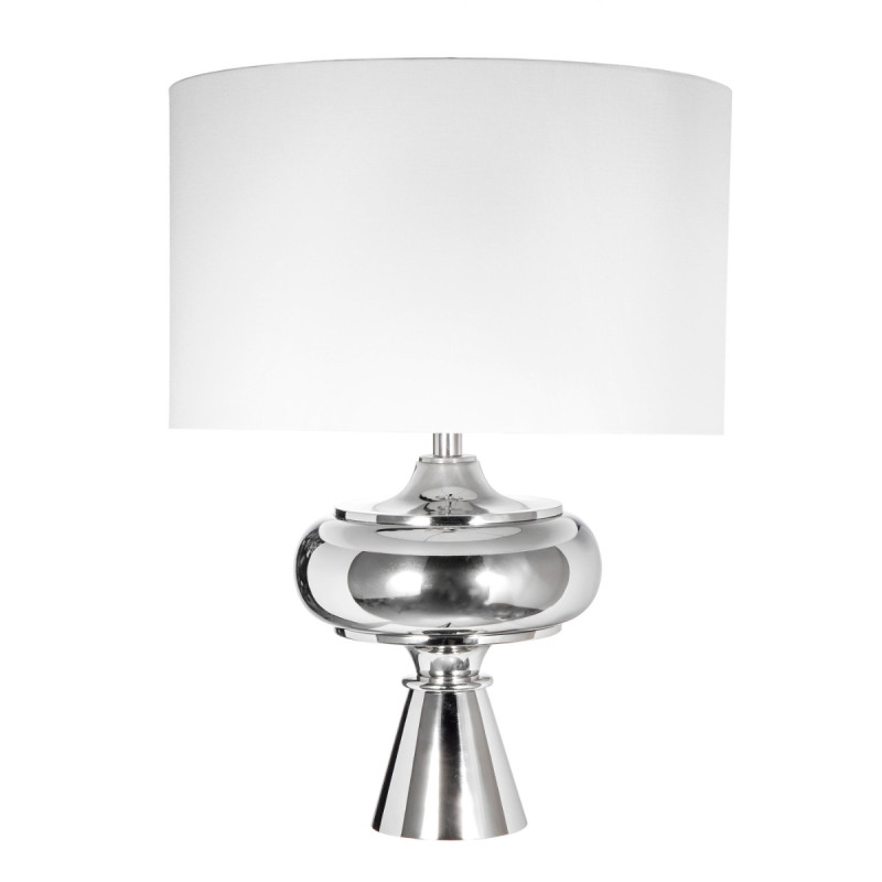 Artekko Artekko Finix Φωτιστικό Επιτραπέζιο Μέταλλο Ύφασμα Ασημί (45.7x45.7x64.8)cm 84736CE