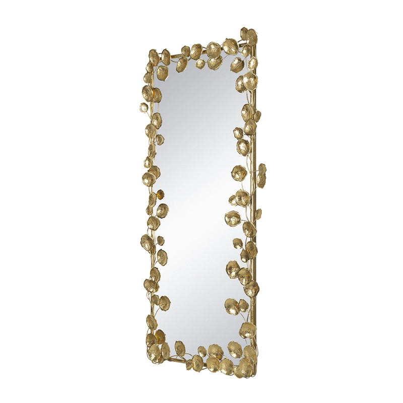 Artekko Artekko Leaf Χρυσός Μεταλλικός Καθρέπτης Τοίχου (79x154.5x7)cm 86337-DS