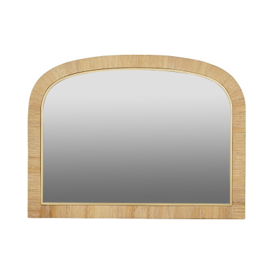 Artekko Artekko Bohemian MDF Καθρέφτης Τοίχου με Ρατάν σε Φυσική Απόχρωση (76x3x102)cm 86647-DS