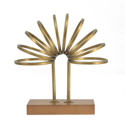 Artekko Artekko Trophy Διακοσμητικό Επιτραπέζιο Μέταλλο Ξύλο Χρυσό (25x9x25)cm 86704