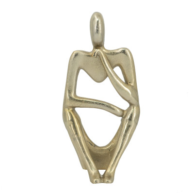 Artekko Artekko Figurine Χρυσό Μεταλλικό Επιτραπέζιο Διακοσμητικό Γλυπτό με Φιγούρα (15x10x31)cm 86814