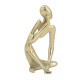 Artekko Artekko Figurine Χρυσό Μεταλλικό Επιτραπέζιο Διακοσμητικό Γλυπτό με Φιγούρα (15x10x28)cm 86815