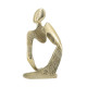 Artekko Artekko Figurine Χρυσό Μεταλλικό Επιτραπέζιο Διακοσμητικό Γλυπτό με Φιγούρα (15x10x28)cm 86815