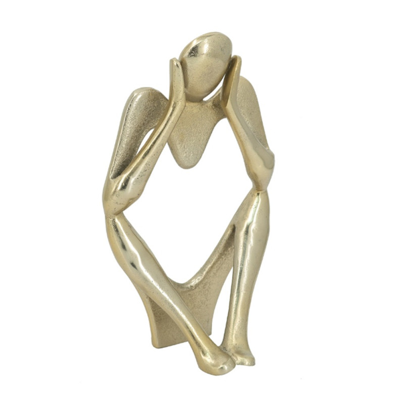 Artekko Artekko Figurine Χρυσό Μεταλλικό Επιτραπέζιο Διακοσμητικό Γλυπτό με Φιγούρα (15x10x28)cm 86816