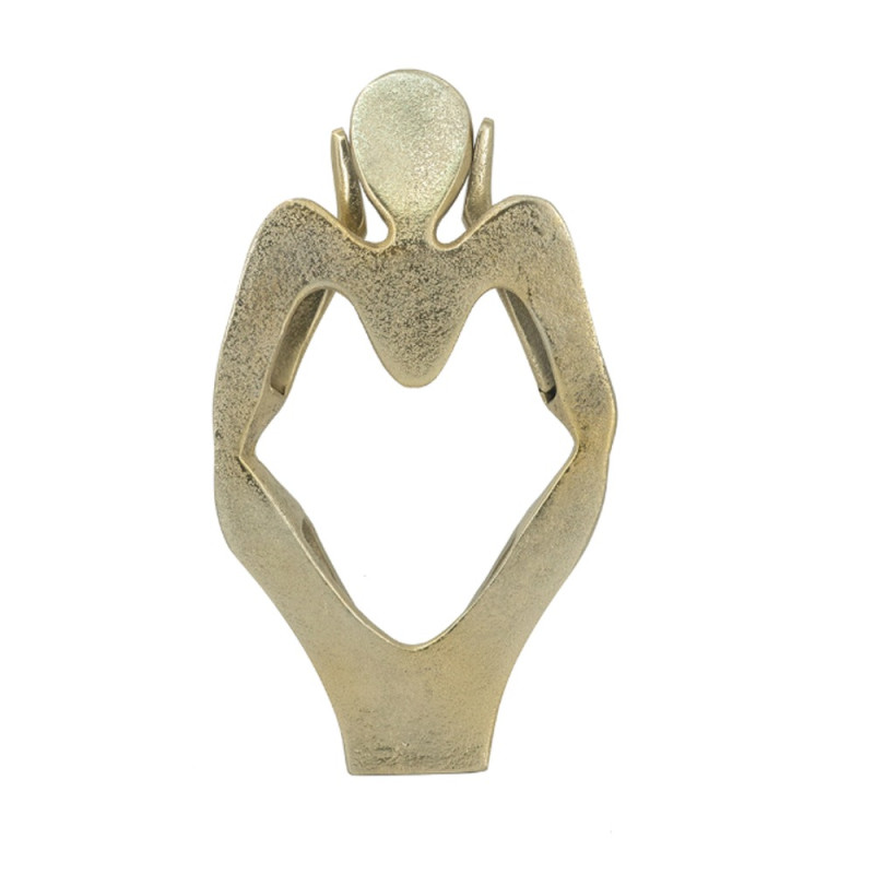 Artekko Artekko Figurine Χρυσό Μεταλλικό Επιτραπέζιο Διακοσμητικό Γλυπτό με Φιγούρα (15x10x28)cm 86816