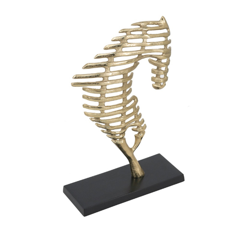 Artekko Artekko Figurine Χρυσό Μεταλλικό Επιτραπέζιο Διακοσμητικό με Φιγούρα Αλόγου (23.5x9.5x35.6)cm 86870
