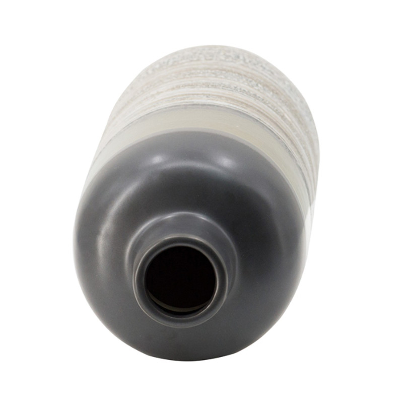 Artekko Artekko Evlub Κεραμικό Διακοσμητικό Βάζο σε Καφέ και Μπρονζέ Αποχρώσεις (15x15x39)cm 8868