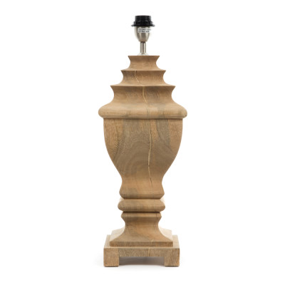 Artekko Artekko Camille Ξύλινο Μασίφ Επιτραπέζιο Φωτιστικό Πορτατίφ Ε27 (19x19x56)cm 995-0500