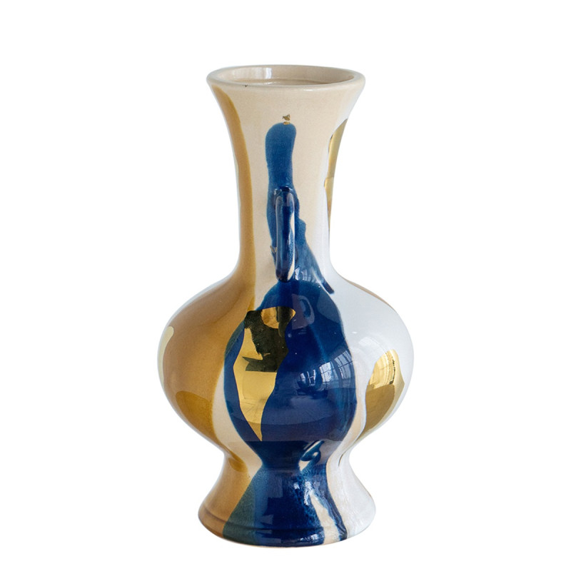 Artekko Artekko Ekko Πολύχρωμο Κεραμικό Διακοσμητικό Βάζο (15x15x27)cm A61207