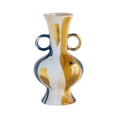 Artekko Artekko Ekko Πολύχρωμο Κεραμικό Διακοσμητικό Βάζο (15x15x27)cm A61207