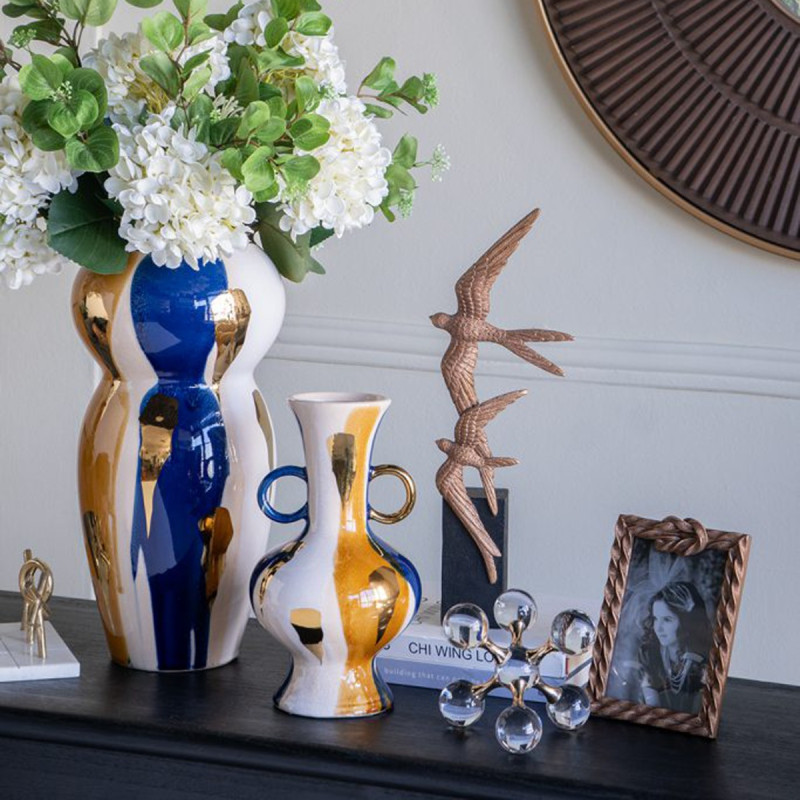 Artekko Artekko Ekko Πολύχρωμο Κεραμικό Διακοσμητικό Βάζο (15x15x27)cm A61207