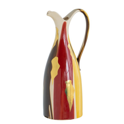 Artekko Artekko Ekko Πολύχρωμο Κεραμικό Διακοσμητικό Βάζο σε Σχήμα Κανάτας (18x15.5x41.5)cm A61214