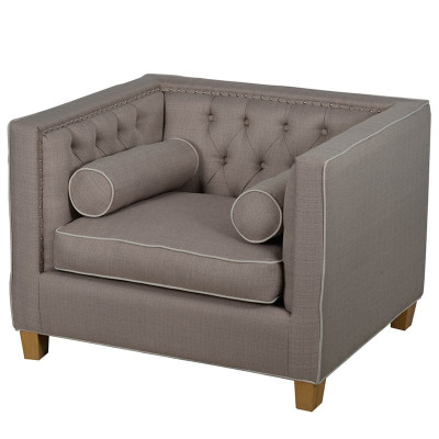 Artekko Artekko Ithiacrer Πολυθρόνα Υφασμάτινη με Καπιτονέ Πλάτη (105x81x77)cm AV41902