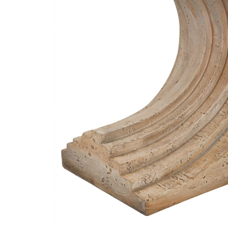 Artekko Artekko Arched Μπεζ Βοηθητικό Τραπέζι από Μαγνήσιο (41.5x31x57.5)cm B0019-DS