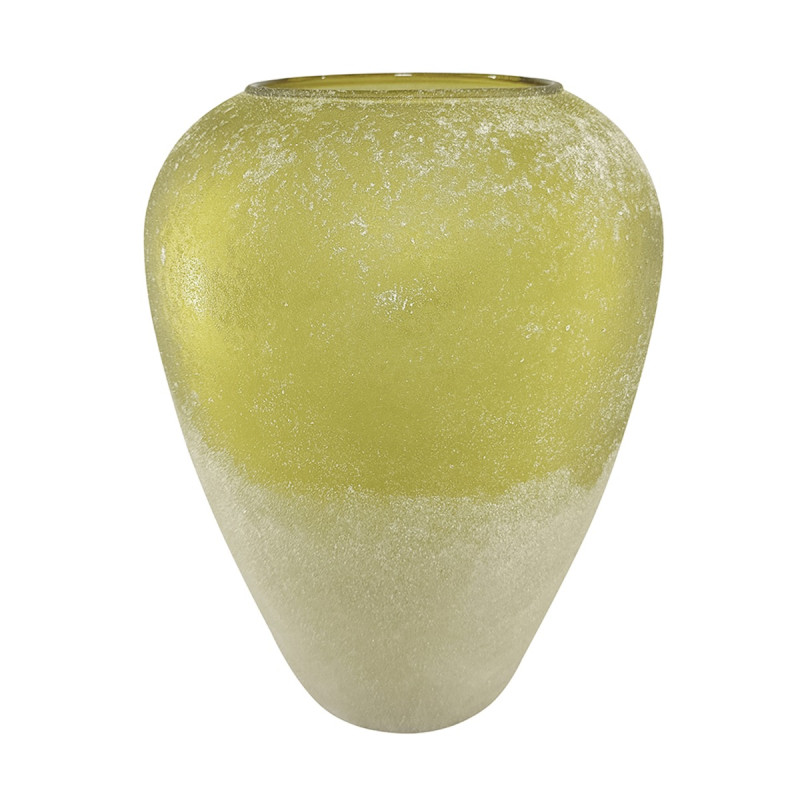 Artekko Artekko Frosted Γυάλινο Βάζο σε Πράσινο Απόχρωση (19.8x19.8x25.4)cm B4736-DS