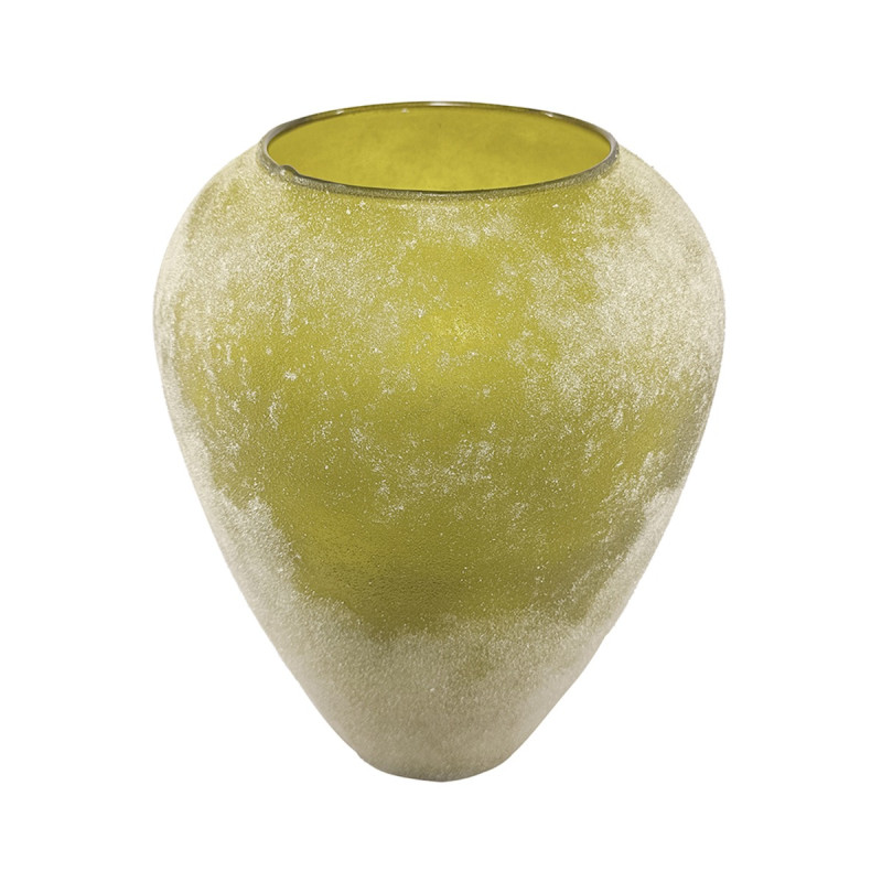 Artekko Artekko Frosted Γυάλινο Βάζο σε Πράσινο Απόχρωση (19.8x19.8x25.4)cm B4736-DS