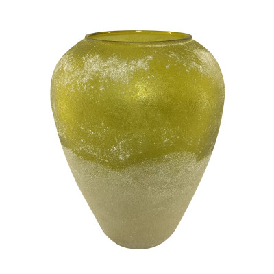 Artekko Artekko Frosted Γυάλινο Βάζο σε Πράσινο Απόχρωση (19.8x19.8x25.4)cm B4736-DS
