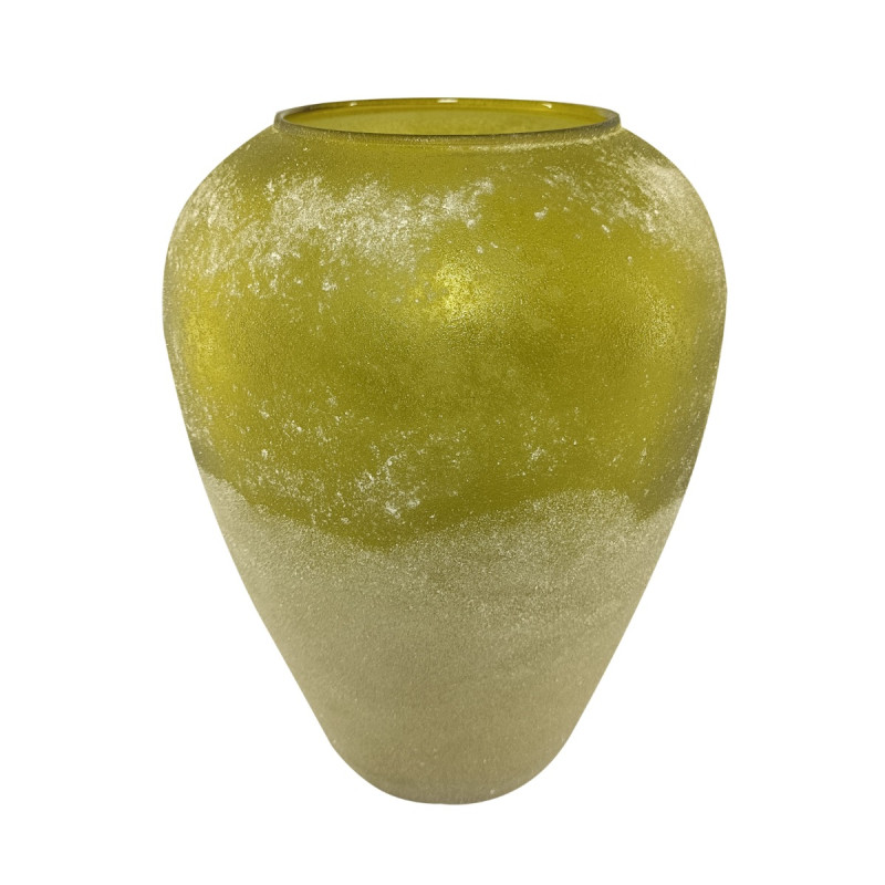 Artekko Artekko Frosted Γυάλινο Βάζο σε Πράσινο Απόχρωση (19.8x19.8x25.4)cm B4736-DS