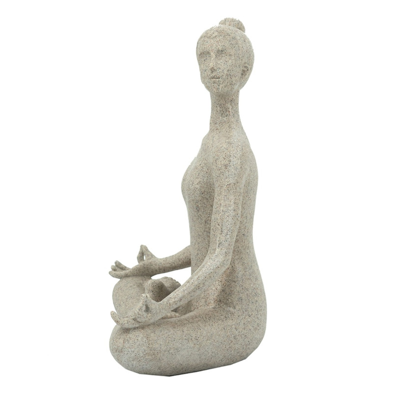 Artekko Artekko Yoga Figurine Μπεζ Επιτραπέζιο Διακοσμητικό Ρητίνης με Γυναικεία Φιγούρα (17.5x10.5x22.5)cm B5502