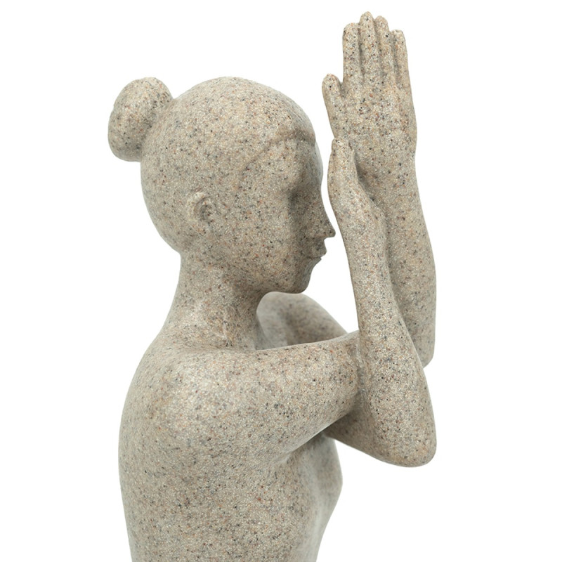 Artekko Artekko Yoga Figurine Μπεζ Επιτραπέζιο Διακοσμητικό Ρητίνης με Γυναικεία Φιγούρα (17.7x13.5x24.5)cm B5503