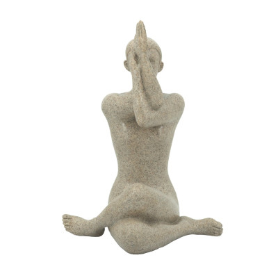 Artekko Artekko Yoga Figurine Μπεζ Επιτραπέζιο Διακοσμητικό Ρητίνης με Γυναικεία Φιγούρα (17.7x13.5x24.5)cm B5503