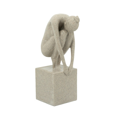 Artekko Artekko Yoga Figurine Μπεζ Επιτραπέζιο Διακοσμητικό Ρητίνης με Γυναικεία Φιγούρα (15x9.3x26.8)cm B5505
