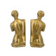 Artekko Artekko Bookends Χρυσοί Βιβλιοστάτες Ρητίνης με Γυναικεία Φιγούρα (11.5x13x26)cm 2pcs B5512