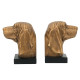 Artekko Artekkol Bookends Μπρονζέ Βιβλιοστάτες Ρητίνης με Σκυλιά (17.8x15x22)cm 2pcs B5519