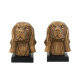 Artekko Artekkol Bookends Μπρονζέ Βιβλιοστάτες Ρητίνης με Σκυλιά (17.8x15x22)cm 2pcs B5519