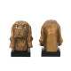 Artekko Artekkol Bookends Μπρονζέ Βιβλιοστάτες Ρητίνης με Σκυλιά (17.8x15x22)cm 2pcs B5519