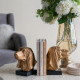 Artekko Artekkol Bookends Μπρονζέ Βιβλιοστάτες Ρητίνης με Σκυλιά (17.8x15x22)cm 2pcs B5519